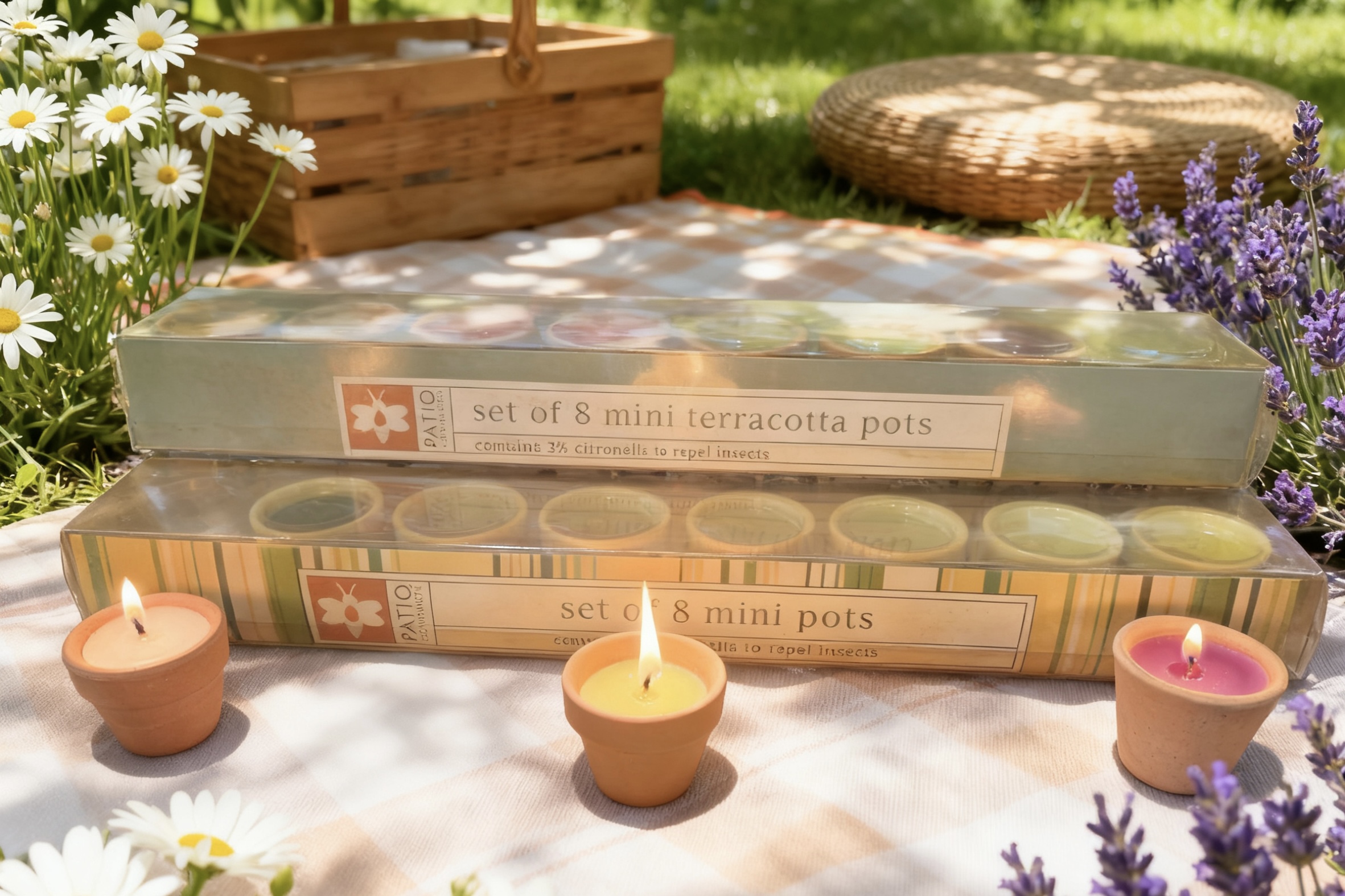 8pk Mini Terracotta Pot  Filled Candles - 2